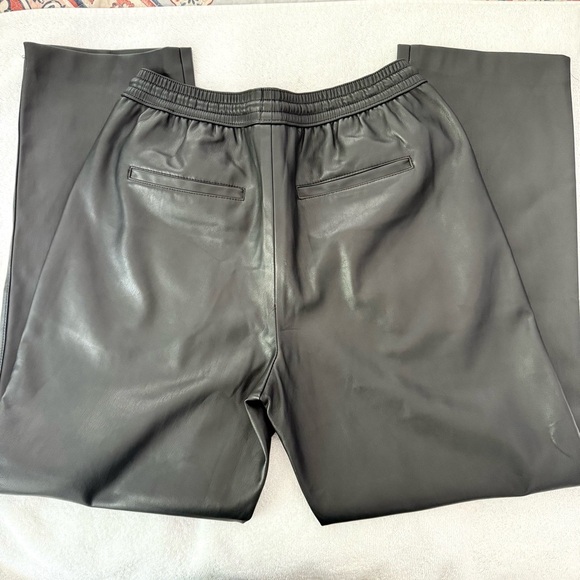 MANGO Leather-Effect Elastic Waist Trousers Pants Size S - Picture 6 of 13